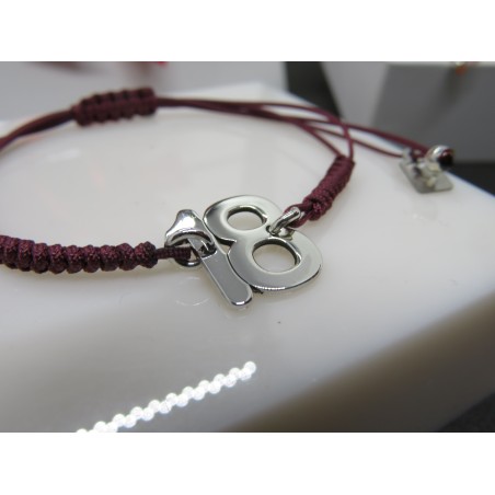 Bracciale tessuto scorsoio con 18